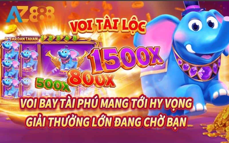 Voi tài lộc là trò chơi slot tại nhà cái AZ888 Voi tài lộc là trò chơi slot tại nhà cái AZ888